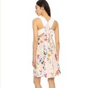 Club Monaco Rosan Floral Silk Trapeze Dress
